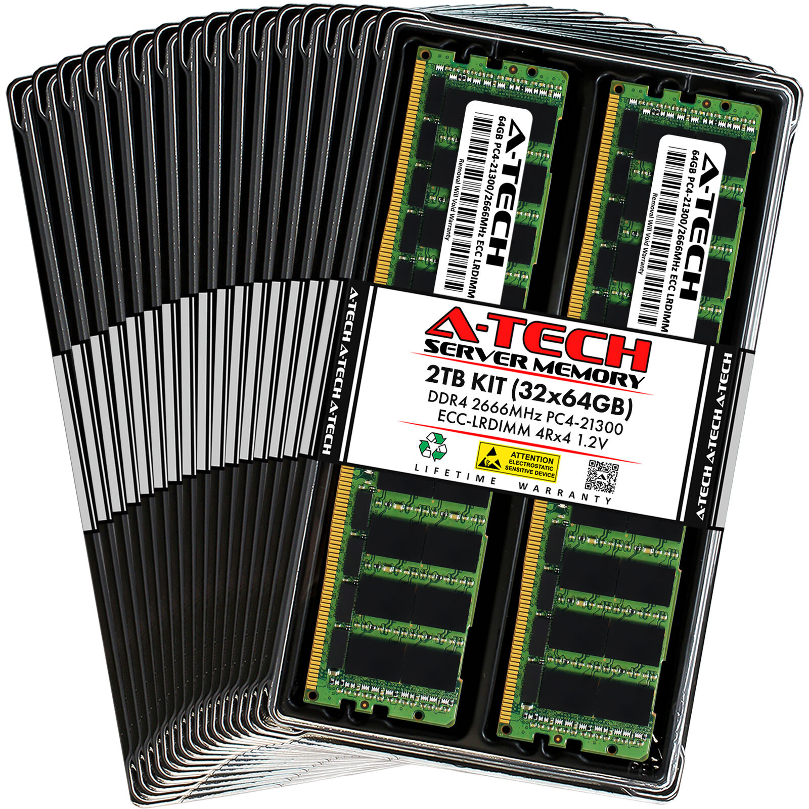 2TB 32x 64GB PC4-2666 LRDIMM Dell PowerEdge R650 Memory RAM