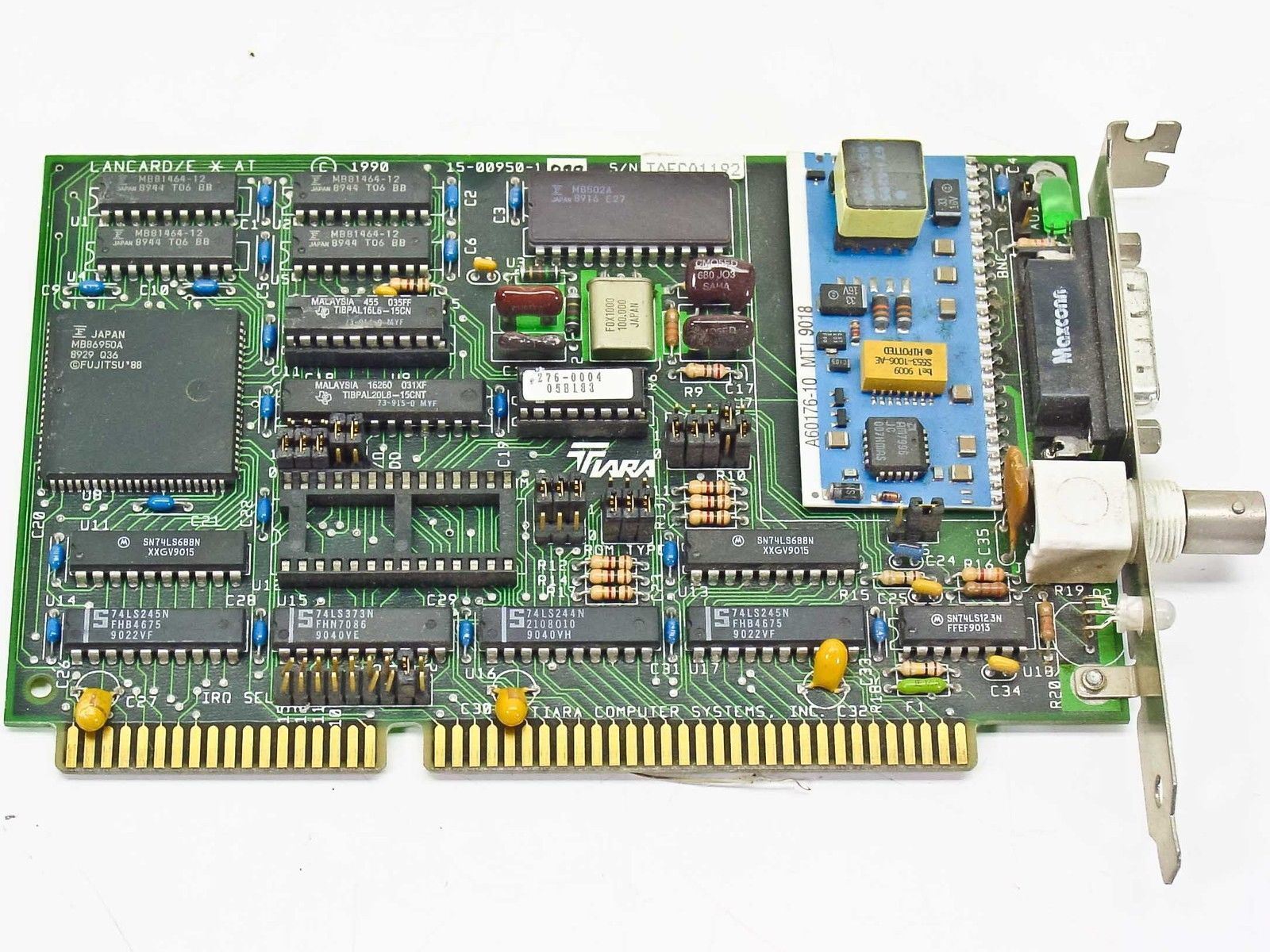 Tiara 15-00950-1 16 Bit Lancard/E AT BNC Vintage Connector c.1990