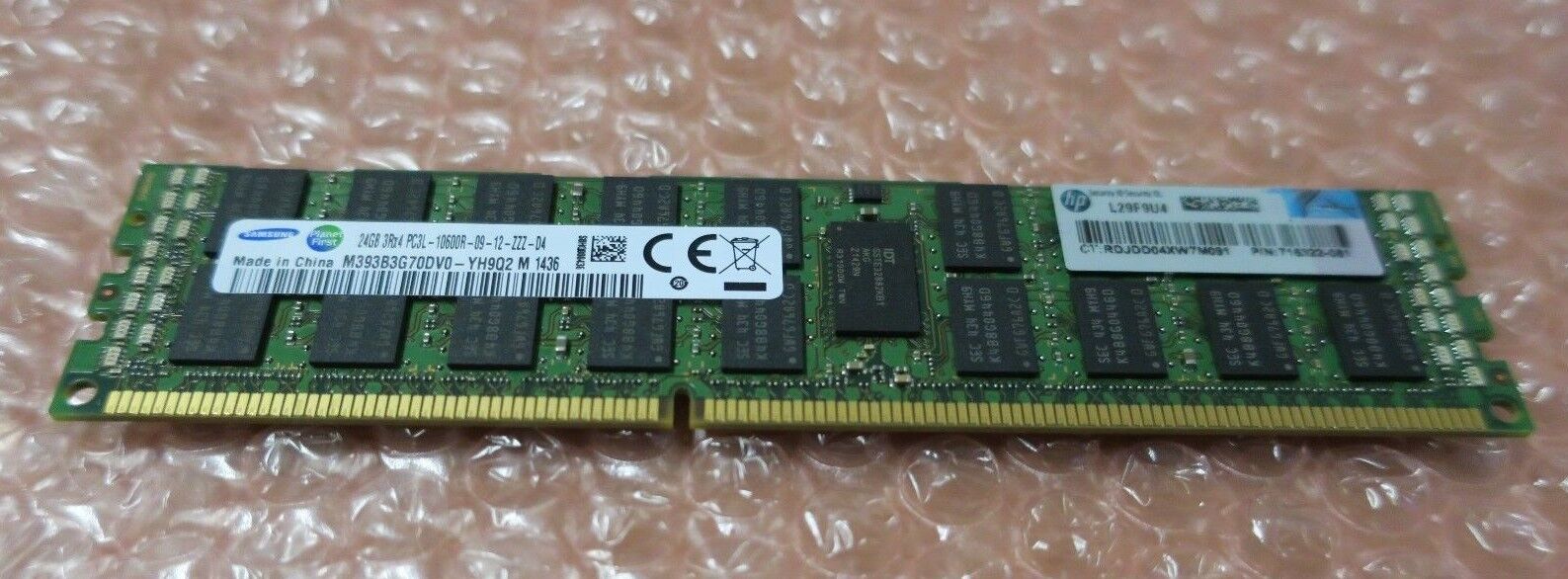 HP 761501-B21 24GB (1x24GB) 3RX4 PC3L-10600R-9 DDR3 Server Memory 716322-081 HPE