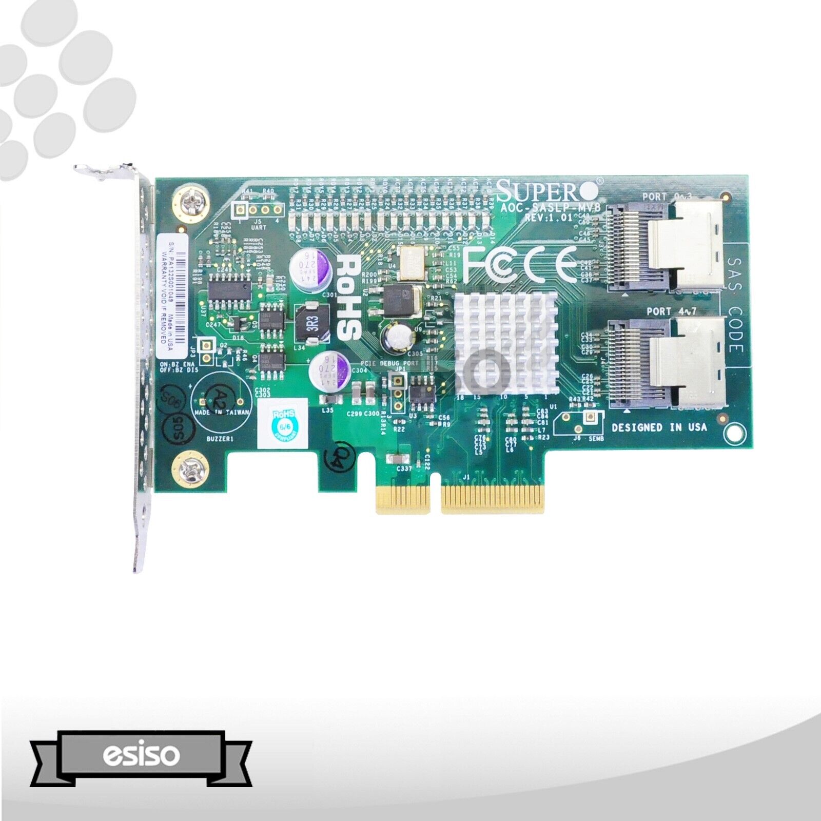 AOC-SASLP-MV8 SUPERMICRO 8-PORT SAS/SATA 3GB RAID CARD LP