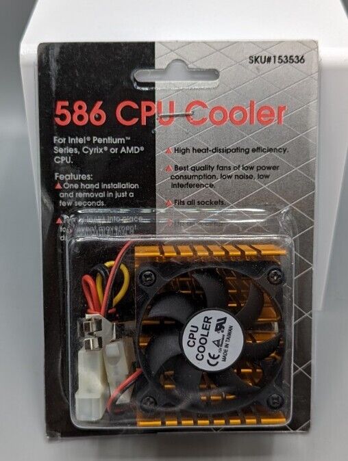 Vintage 586 CPU Cooler Intel AMD - Comp USA