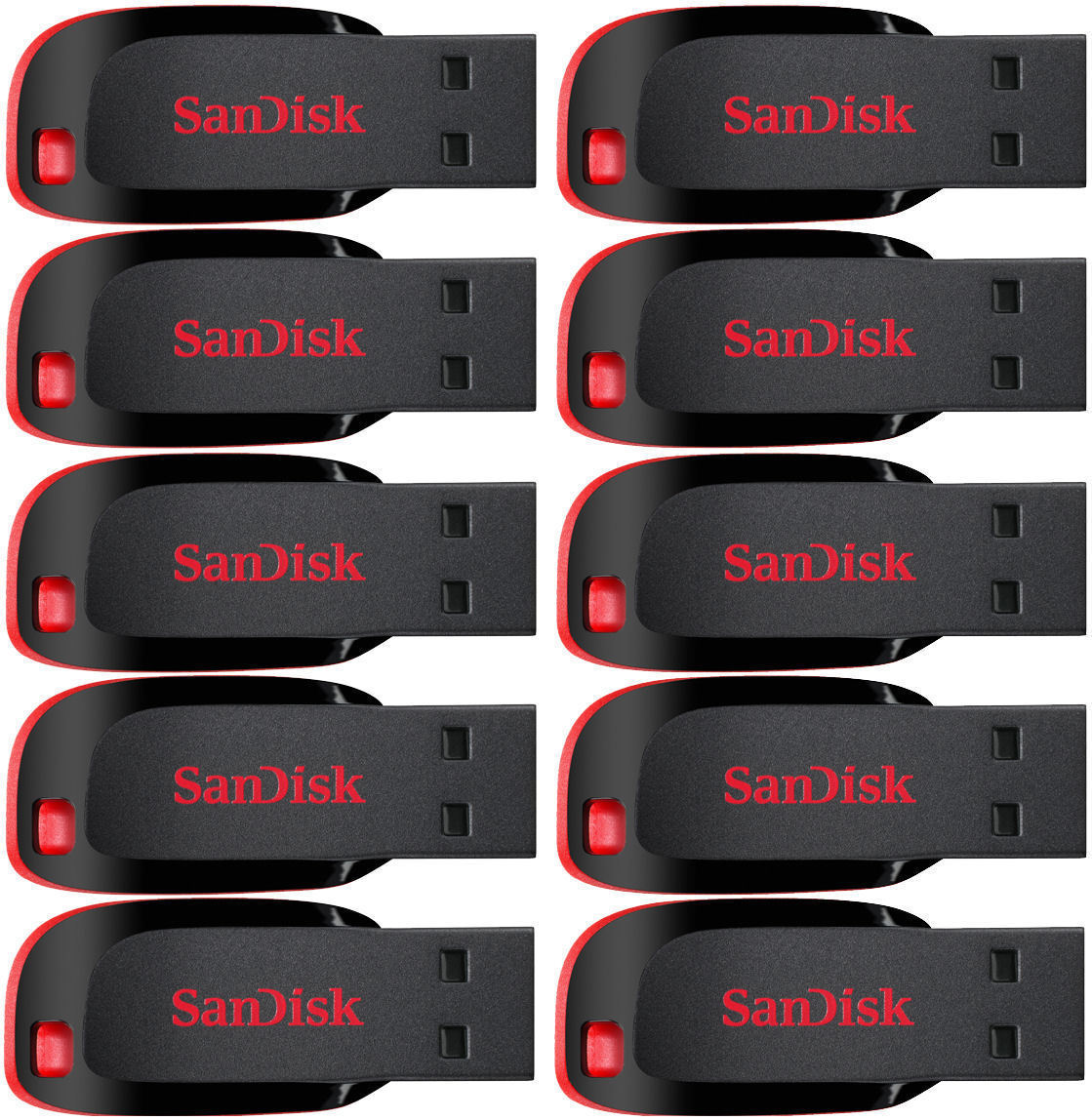 10 x SanDisk 8GB Cruzer Blade USB 2.0 Flash Pen Drive SDCZ50-008G Retail Pack