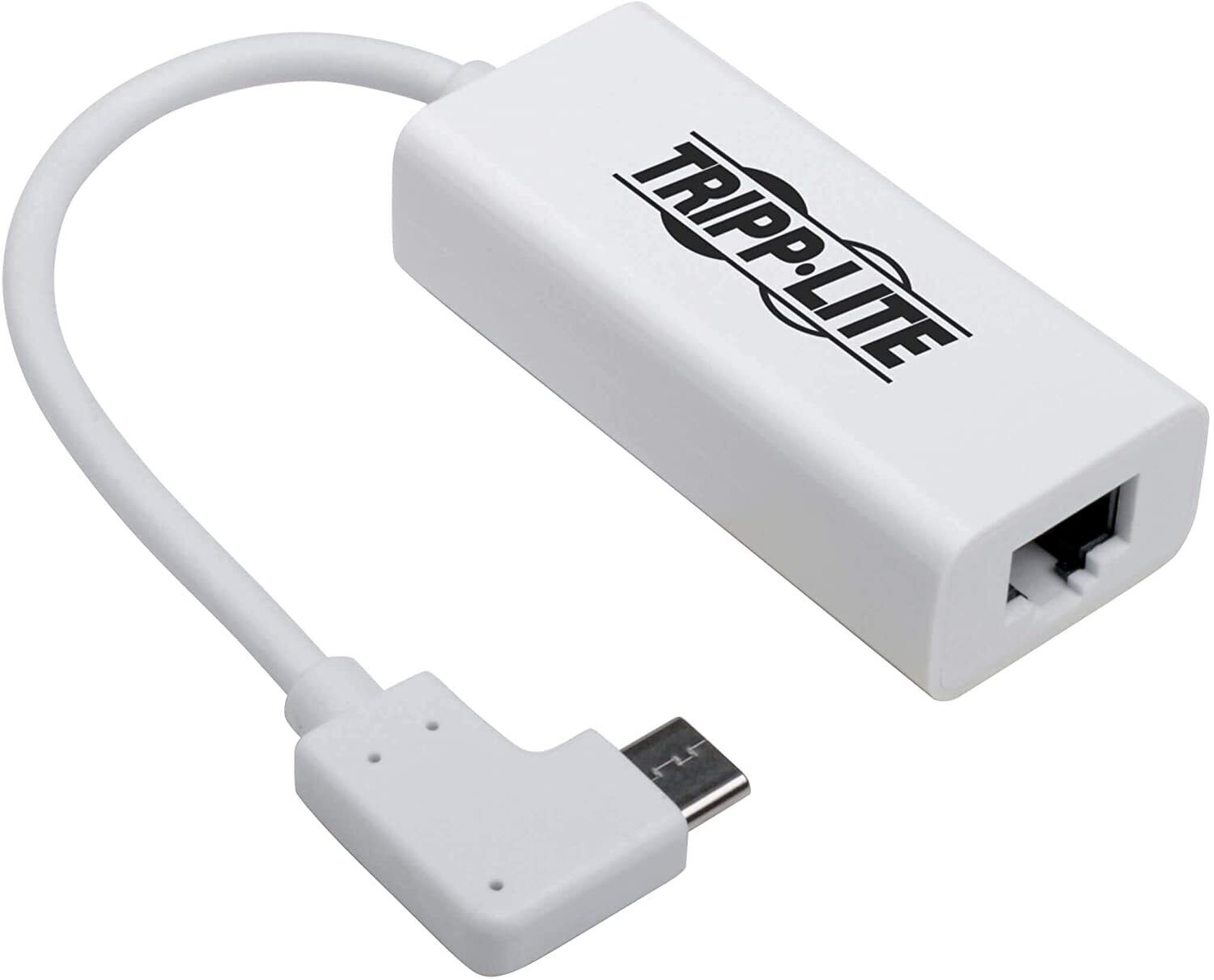Tripp Lite USB 3.1 Right Angle USB-C to Gigabit Adapter Converter U43606NGBWRA