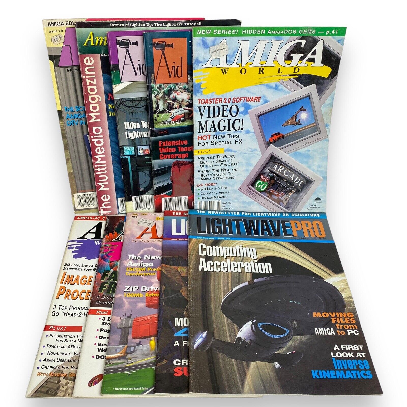 8 x Vintage 1990s Commodore Amiga Computer Magazines