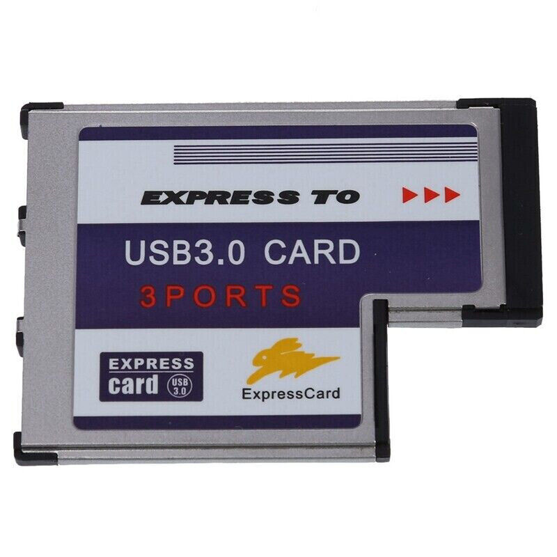 USB 3.0 54mm 3 Port Express Card Adapter Expresscard for Laptop