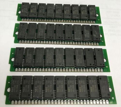[4 pcs] 4x4MB 30-Pin SIMM 60ns FPM Parity Memory 16MB PC, IBM, Compaq, Sun, HP