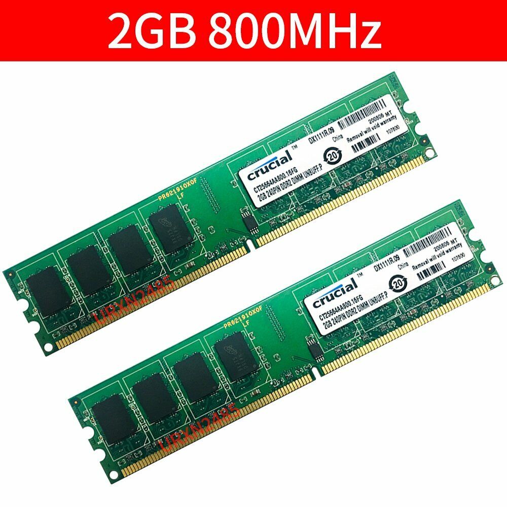4GB KIT 2 x 2GB For HP Compaq Business dc5800 dc5850 dc7800 dc7900 DIMM Memory