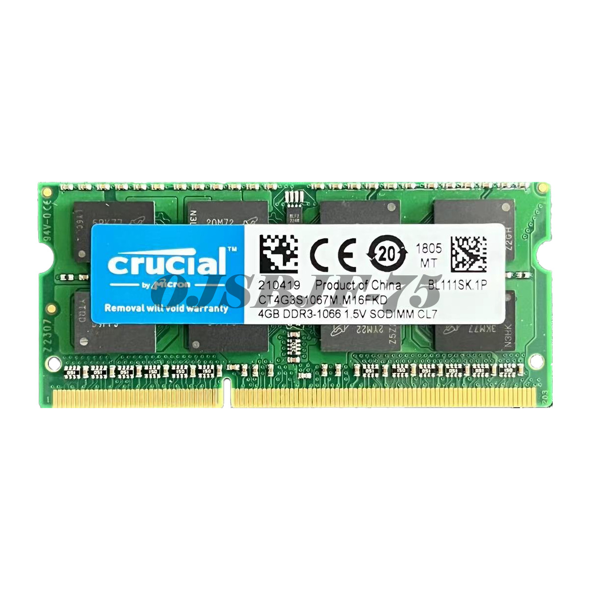 Crucial PC3-8500 8GB 4GB SO-DIMM 1066 MHz PC3-8500 DDR3 Memory  (CT4G3S1067M)