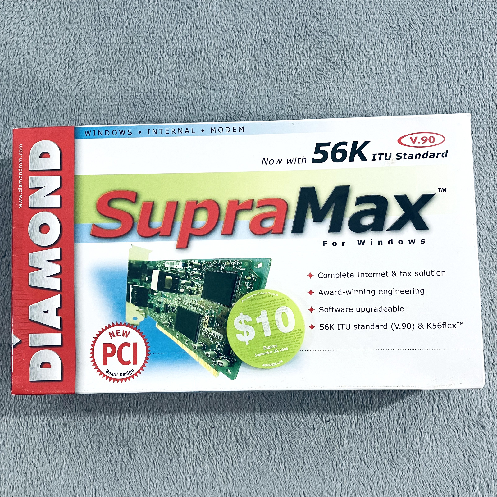Brand New Diamond SupraMax Pro 56K PCI Fax Modem Faster Internet Connections NIB