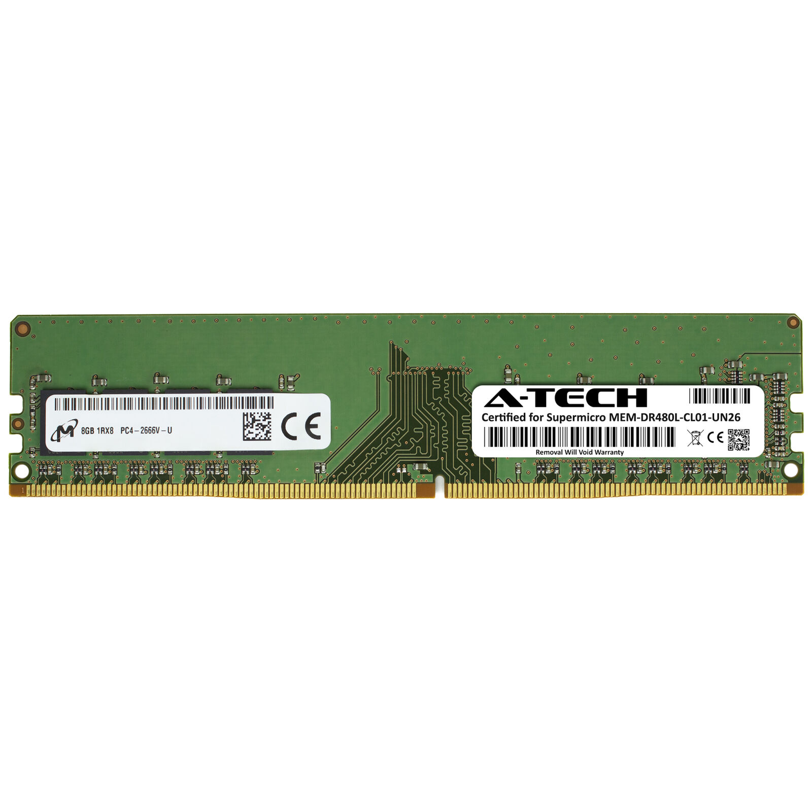 Micron 8GB DDR4 PC4-21300U Supermicro MEM-DR480L-CL01-UN26 Equivalent Memory RAM