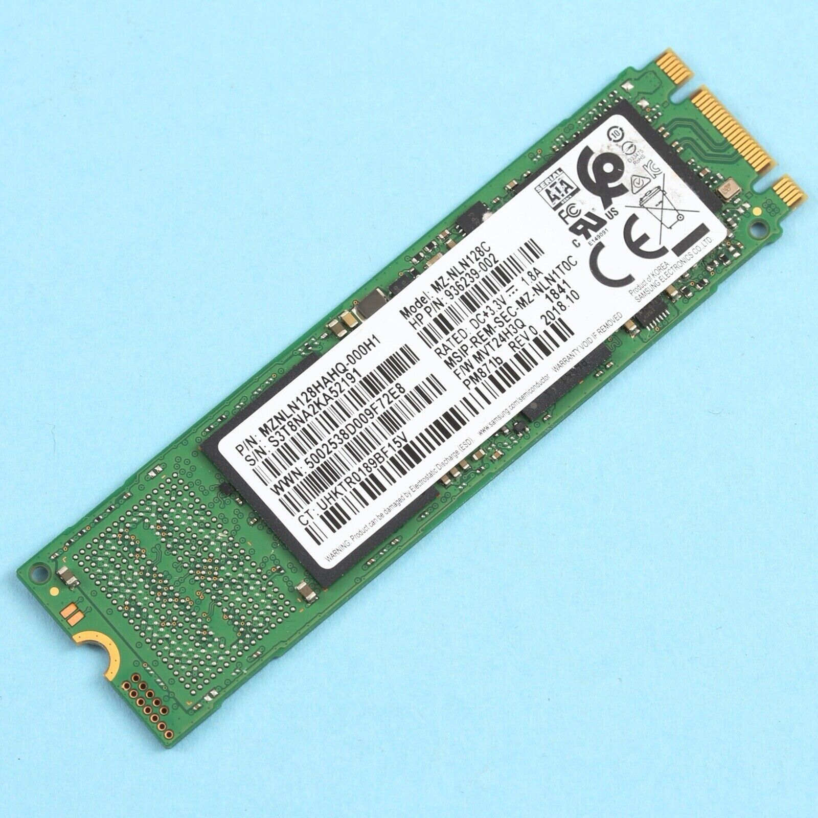 Samsung 128GB M.2 2280 SATA NGFF SSD Solid State Drive PM871b MZNLN128HAHQ-000H1