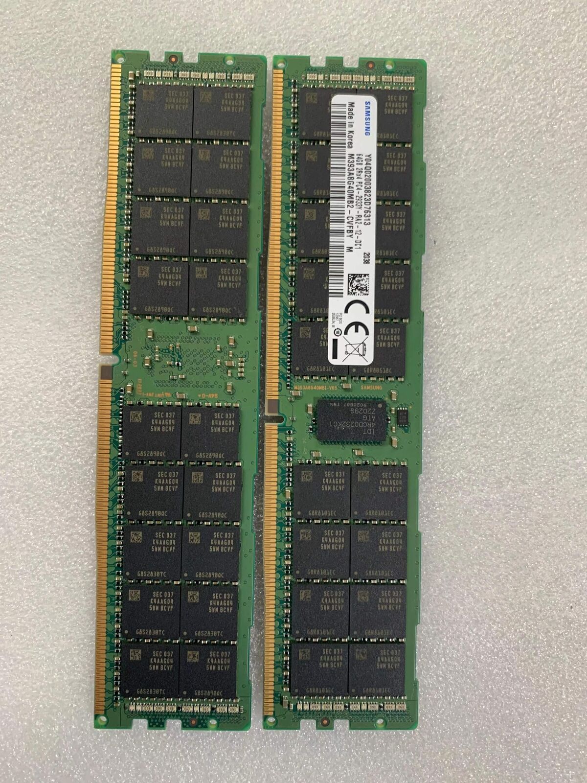 SAMSUNG 64GB 2Rx4 DDR4-2933MHz PC4-23400 ECC RAM Server Memory DIMM DDR4-2933