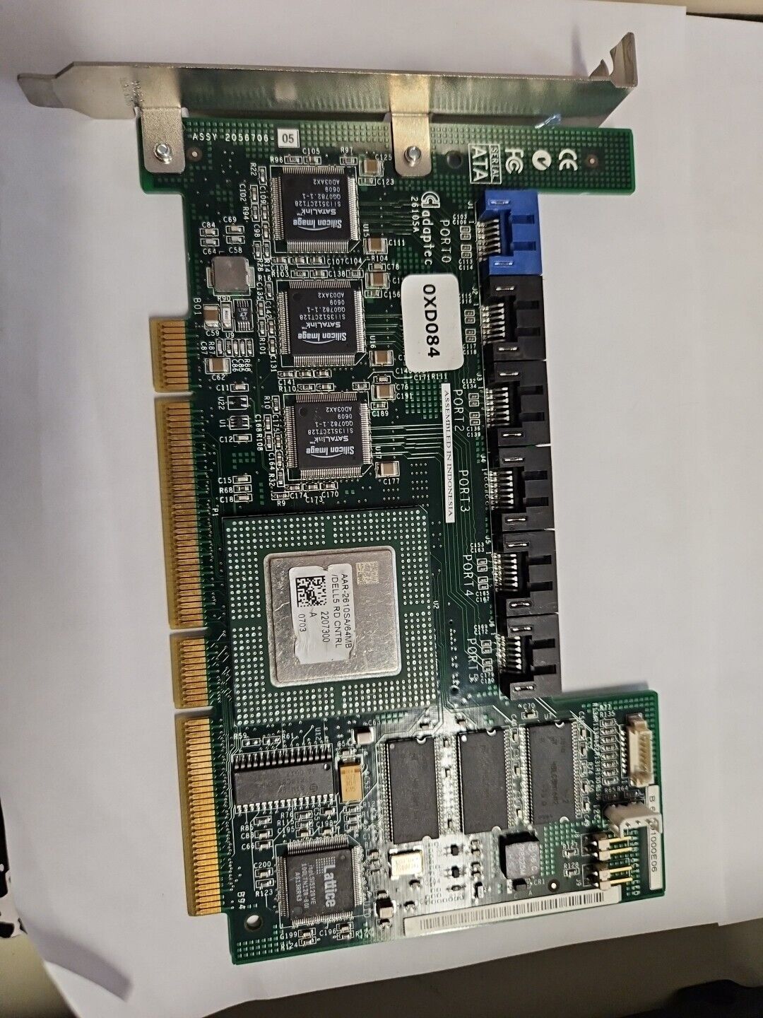 Dell XD084 0XD084 Adaptec 2610SA PCI-X SATA Raid Card PowerEdge 830 850