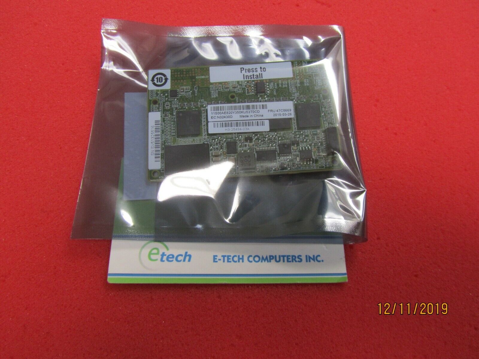 47C8669 - IBM ServeRAID M5200 Series 4 GB flash/ RAID 5 Upgrade, OPTION 47C8668