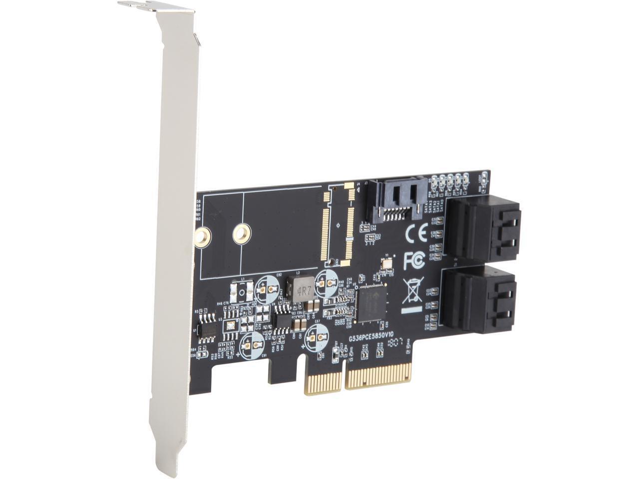 SYBA 5 x Port Non-RAID SATA III 6 Gbp/s PCI-e x4 Controller Card Model SI-PEX401