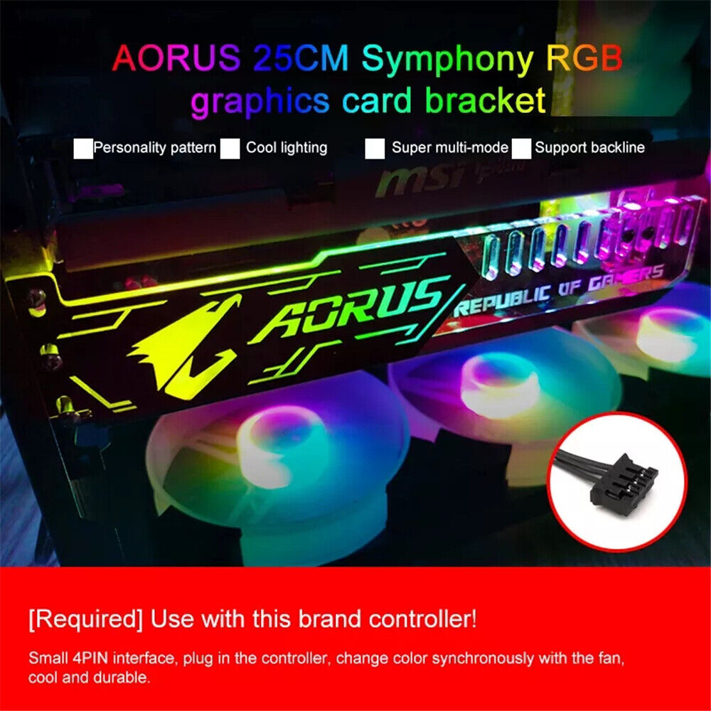 GPU Support Bracket ARGB Graphics Card Sag Brace Video Card GPU Stand Holder US