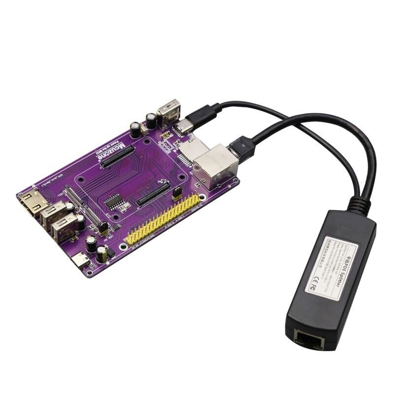 CM4 Mini IO Expansion Board (R3)+PoE Splitter Gigabit Ethernet for Raspberry Pi