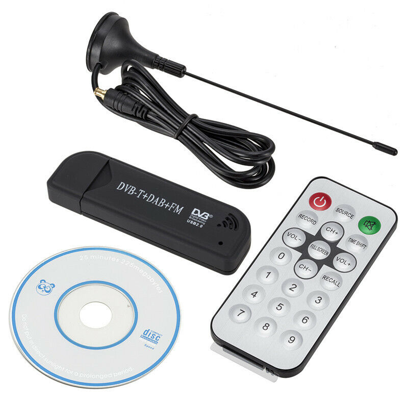 USB 2.0 DVB-T DAB FM Signal Digital TV Stick Dongle Radio Tuner Receiver Adapter