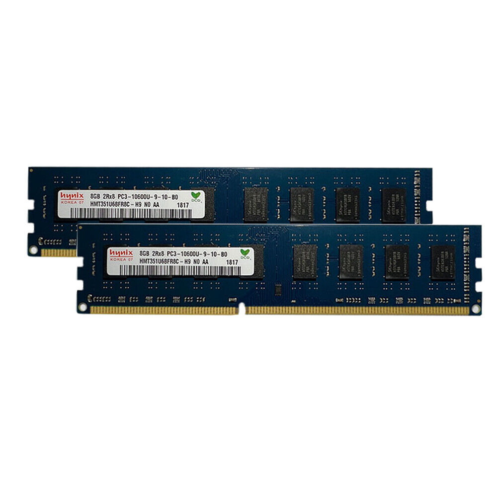Hynix 16GB Kit 2pcs 8GB DDR3 1333MHz Computer DIMM Desktop Memory RAM PC3-10600U