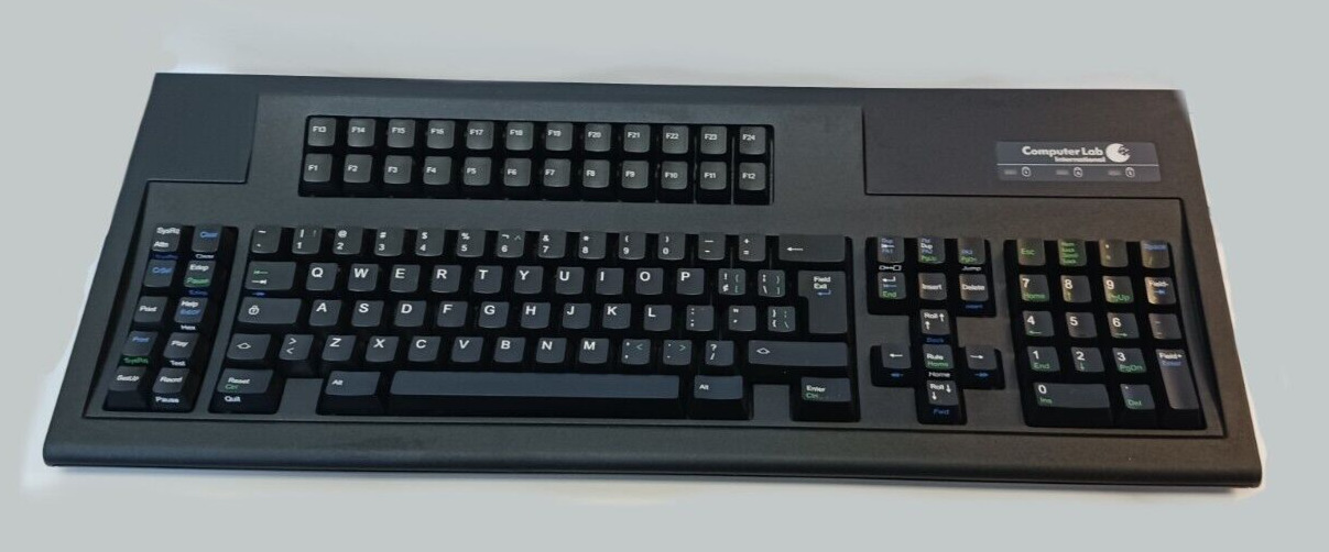Computer Lab International 122 Key Vintage Keyboard PS/2 TESTED