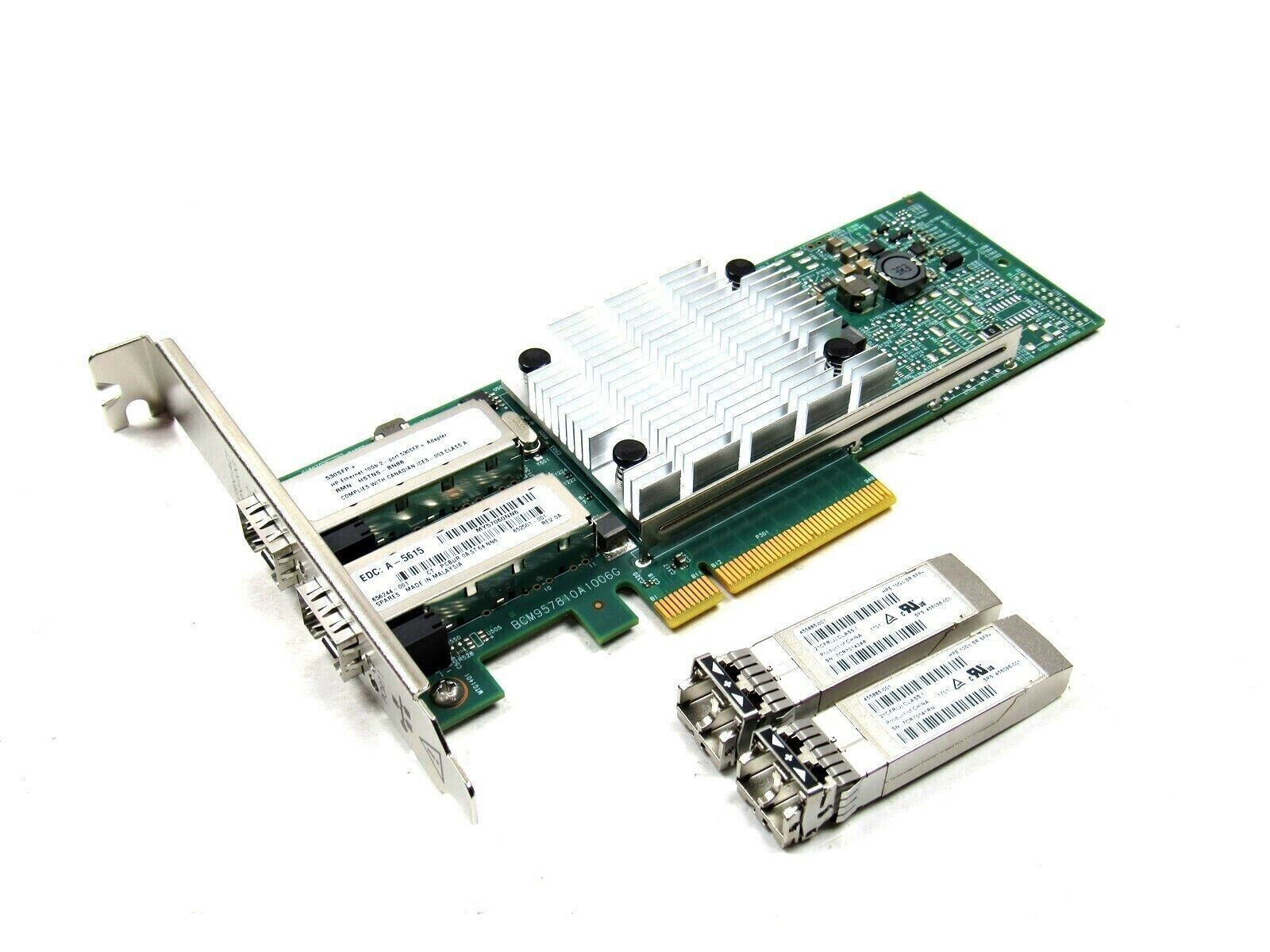 652503-B21 HP 530SFP+ 10GB PCI-E CARD 652501-001 656244-001 2 x SFP BOTH BRACKET