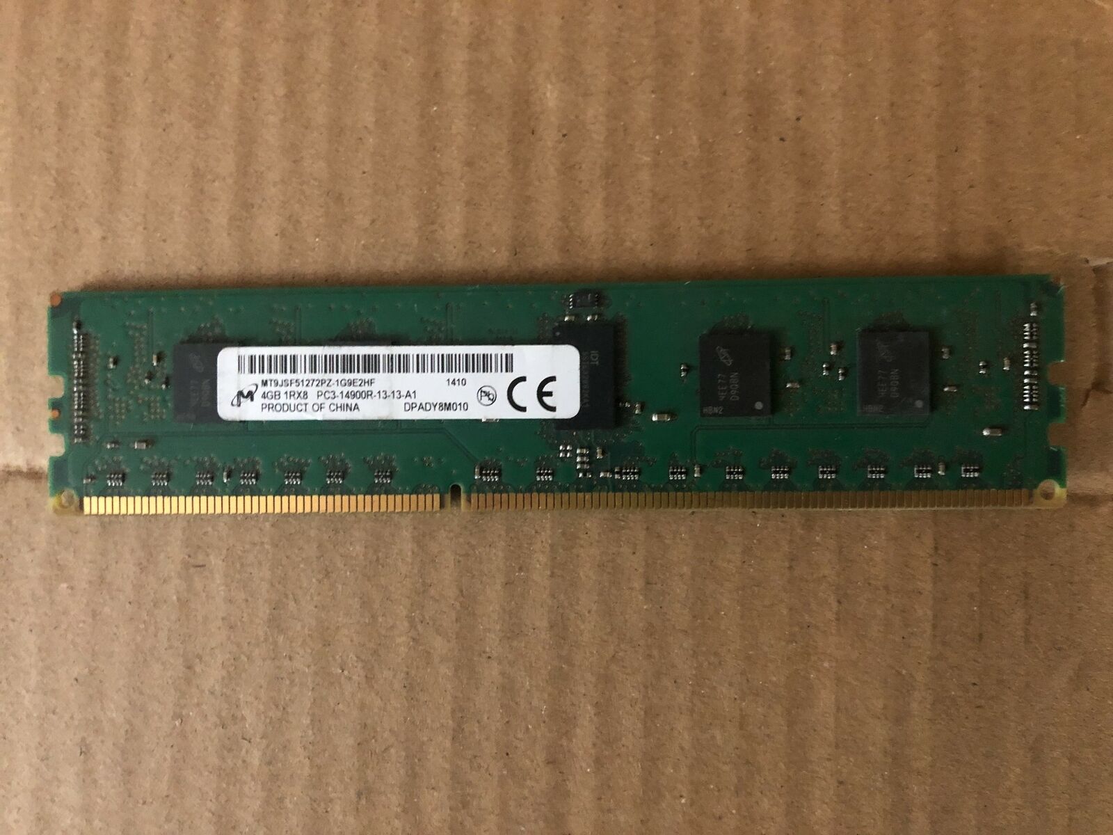 MICRON 4GB PC3-14900R RAM MT9JSF51272PZ-1G9E2HF DDR3 DESKTOP RAM MEMORY / U2-1