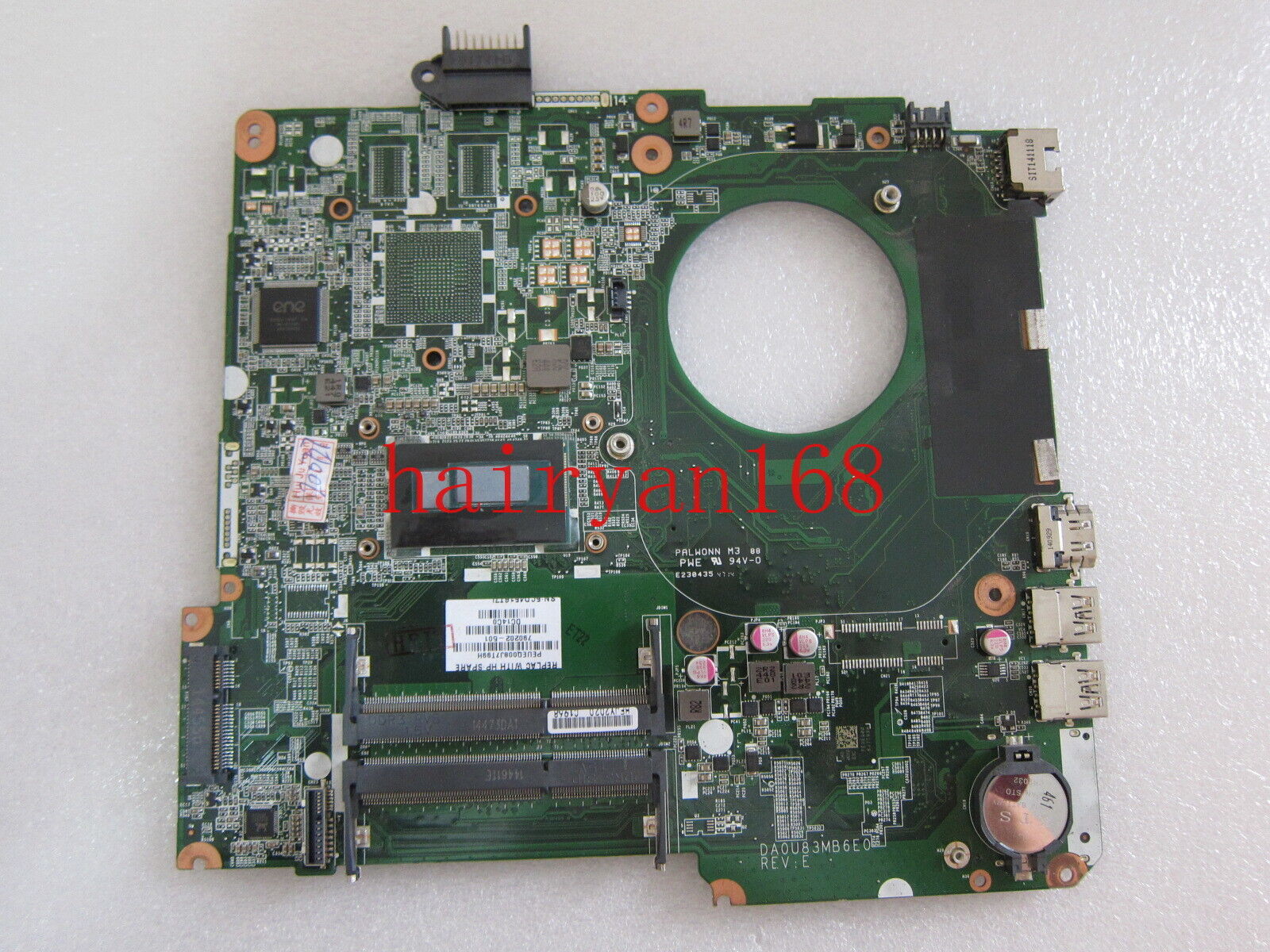 For HP 15-N 15-F With i3-4030U 790202-501/001 Laptop Motherboard DA0U83MB6E0