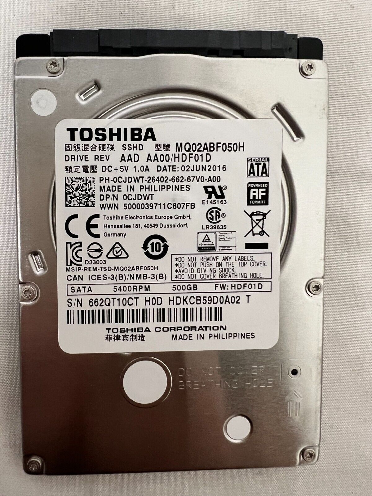 Lot of 10 | Toshiba | 500 GB HDD | 2.5\