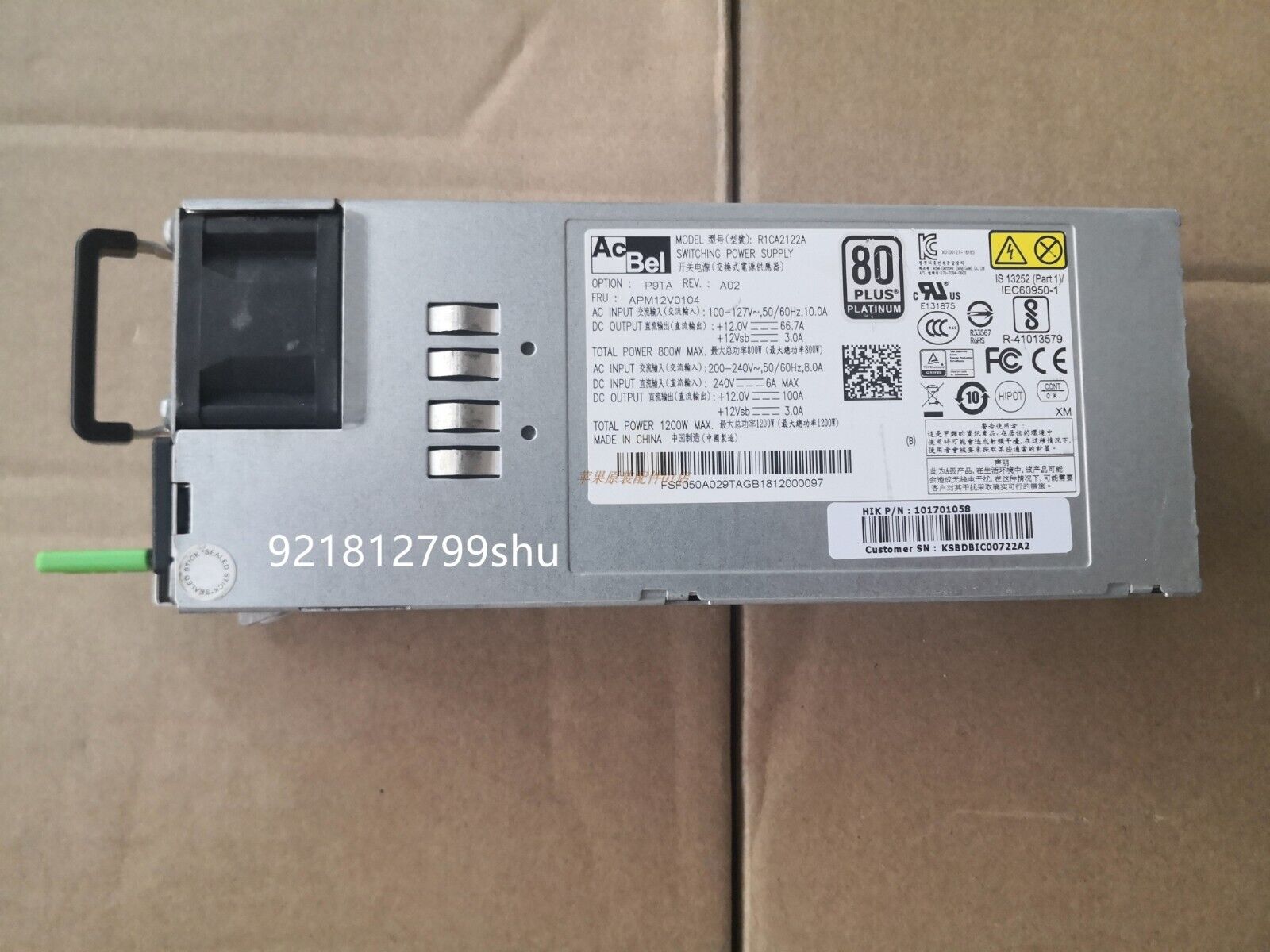 1pcs For Acbel R1CA2122A 1200W power supply