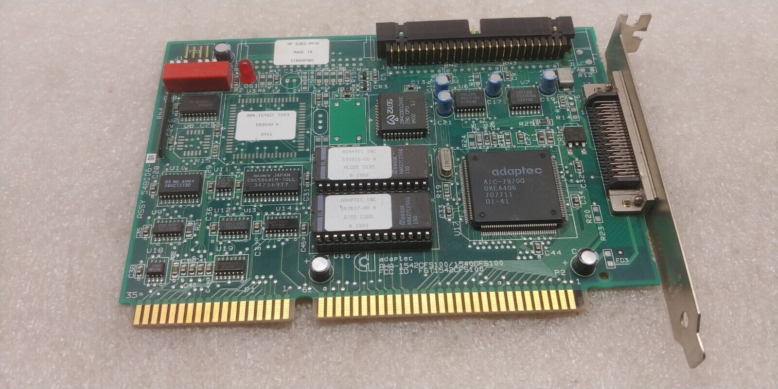 Retro Vintage ISA Adaptec SCSI Controller Card Adapter AHA-1542CF/1540CF F S/H