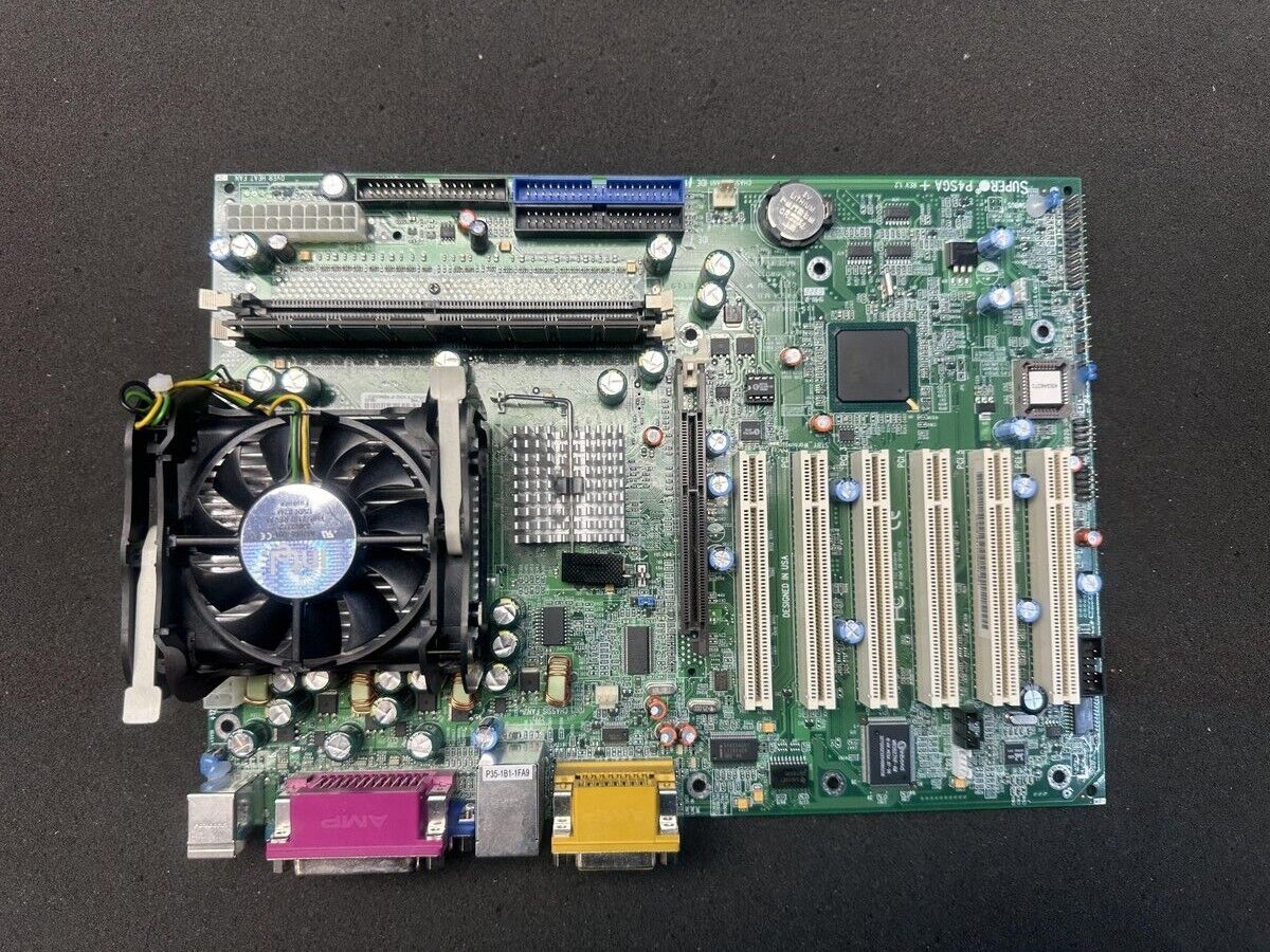 SUPERMICRO P4SGA+ REV 1.2 INDUSTRIAL MOTHER BOARD WITH CPU AND RAM