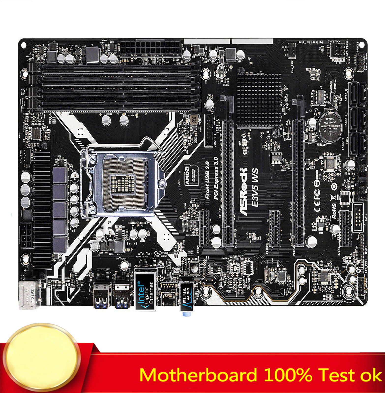 FOR ASRock E3V5 WS Motherboard Supports E3V5 1151PIN DDR4 64GB 100% Test Work