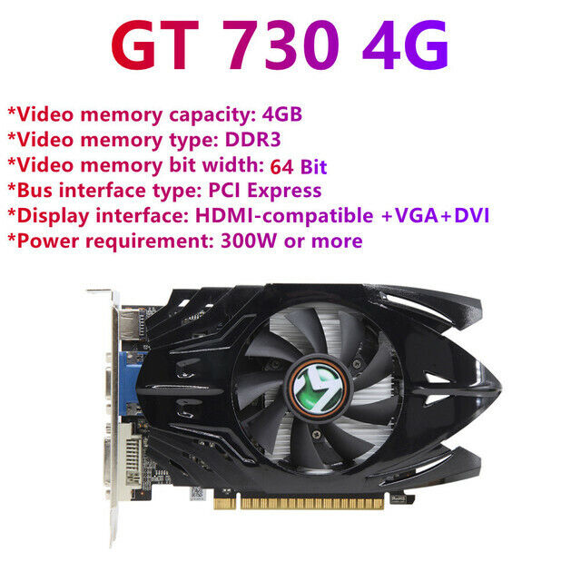 MAXSUN NVIDIA GT 730 4GB GDDR3 MS-GT730-HH-4G/DDR3 PC Gaming Video Graphics Card