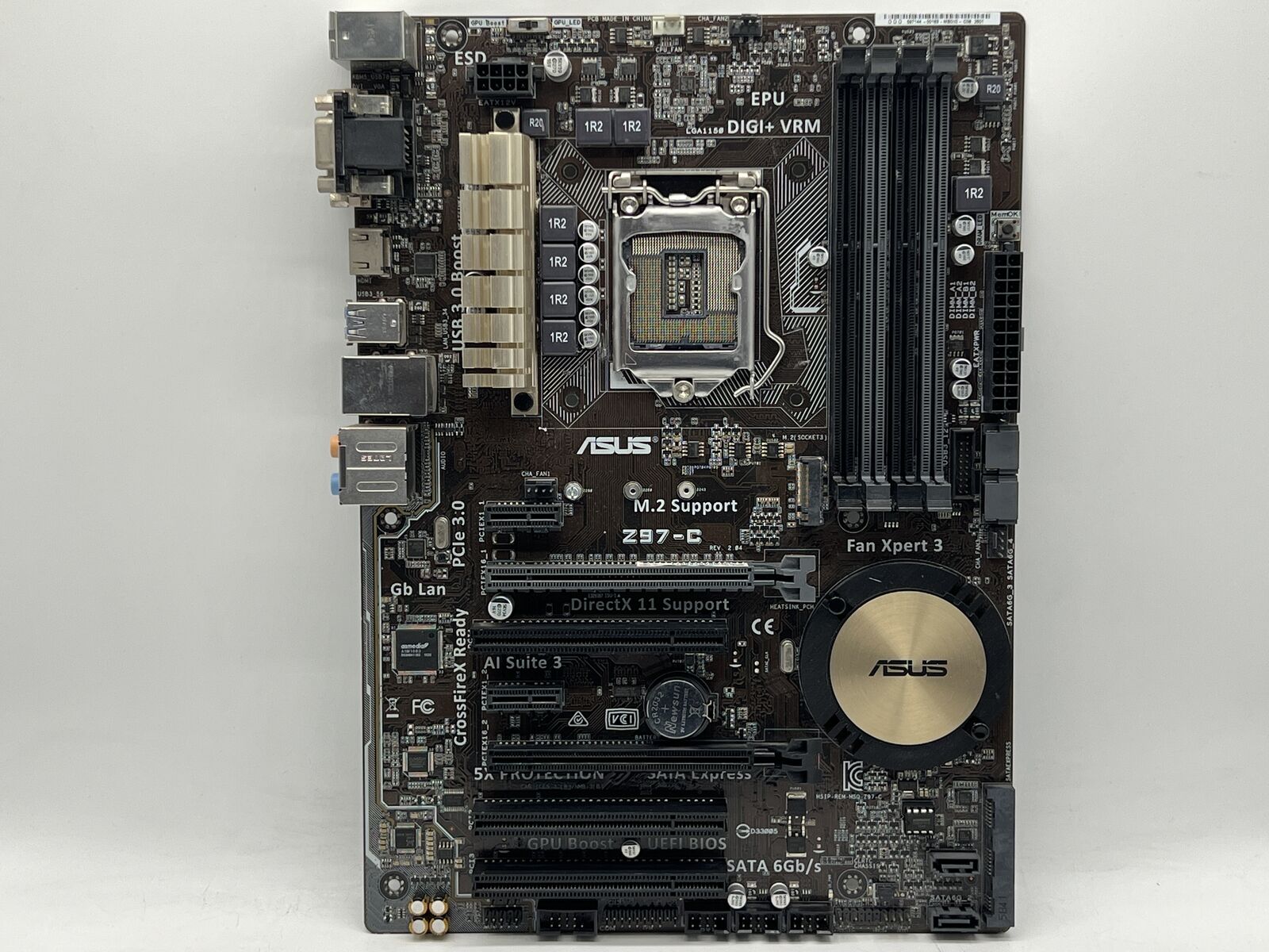 Asus Z97-C ATX LGA1150 DDR3 Motherboard for Parts/ Not Working Please Read