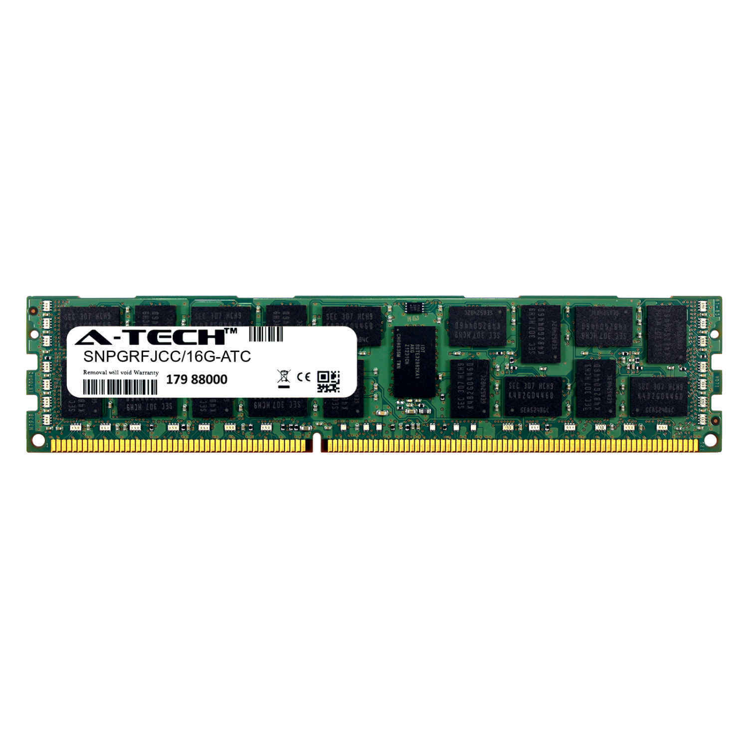 16GB DDR3 PC3-8500R ECC RDIMM (Dell SNPGRFJCC/16G Equivalent) Server Memory RAM