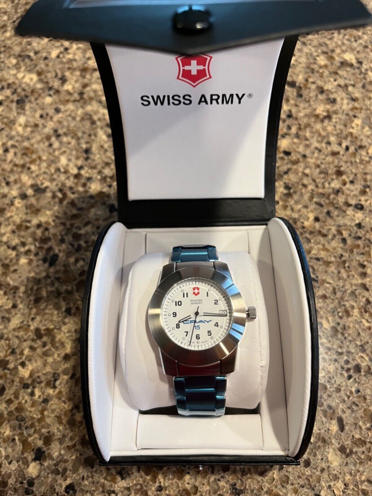 Vintage NEW-in-box Cray Inc. 15 Year Anniversary Gift Swiss Army Wristwatch