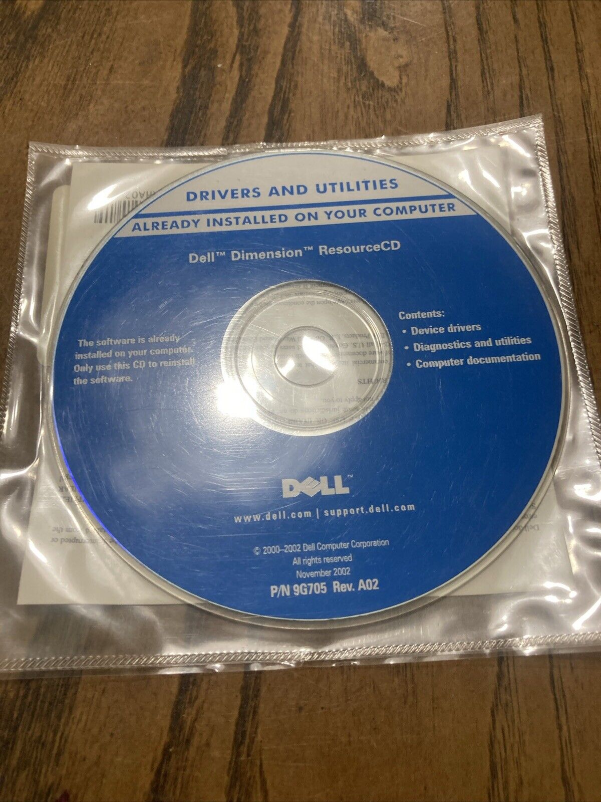 Vintage Dell Dimension Resource CD 2000- 2002 only Drivers and Utilities CD 