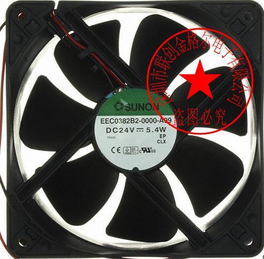 For SUNON EEC0382B2-000U-A99 DC Cooling fan DC24V 5.4W 120X120X38MM 2wire