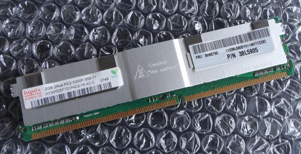 2GB Hynix IBM 39M5790 38L5905 PC2-5300F DDR2 2Rx4 FBDIMM ECC Server Memory RAM