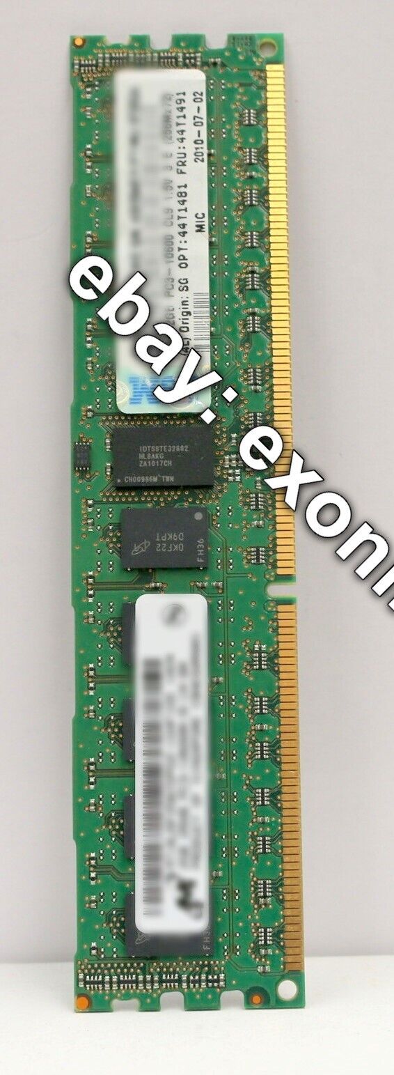 44T1481 - 2GB (Dual-Rank x8) PC3-10600 DDR3 1333 LP RDIMM (FRU: 44T1491)