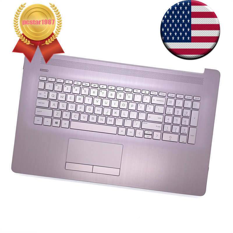 US For HP 17-BY 17-CA Palmrest US Keyboard w/ Backlit & Touchpad Pink L28089-001
