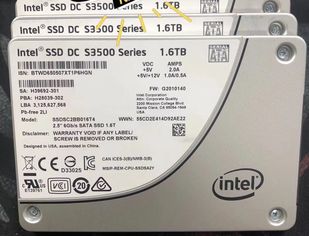 1.6TB Intel S3500 SSD SATA SSDSC2BB016T4 2.5\