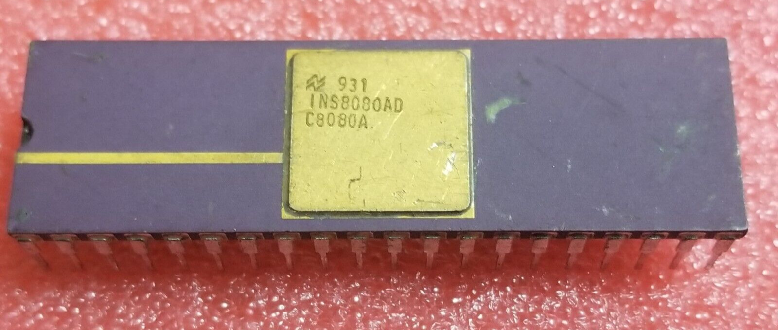 ✅ Vintage National Semiconductor INS8080AD C8080A Gold/Ceramic CPU 40 pins