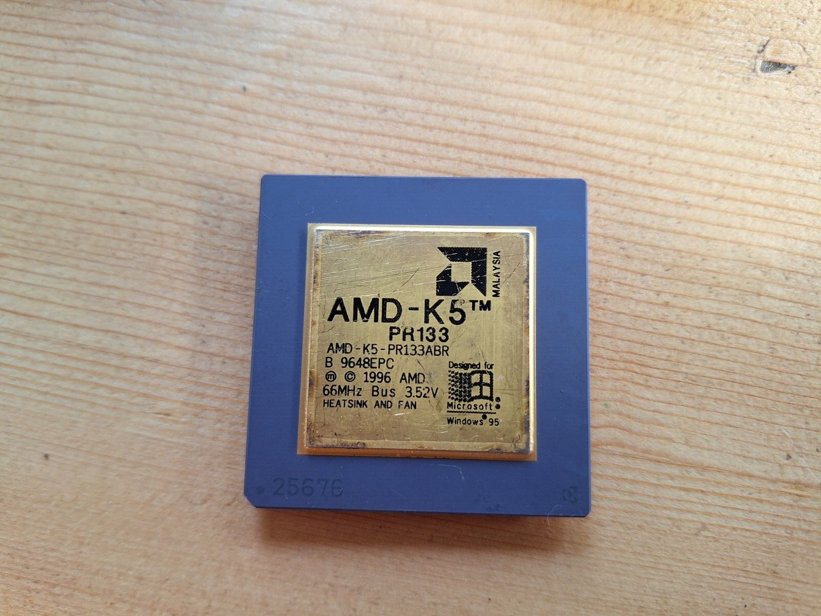 AMD K5 PR133 AMD-K5-PR133ABR vintage CPU GOLD #1