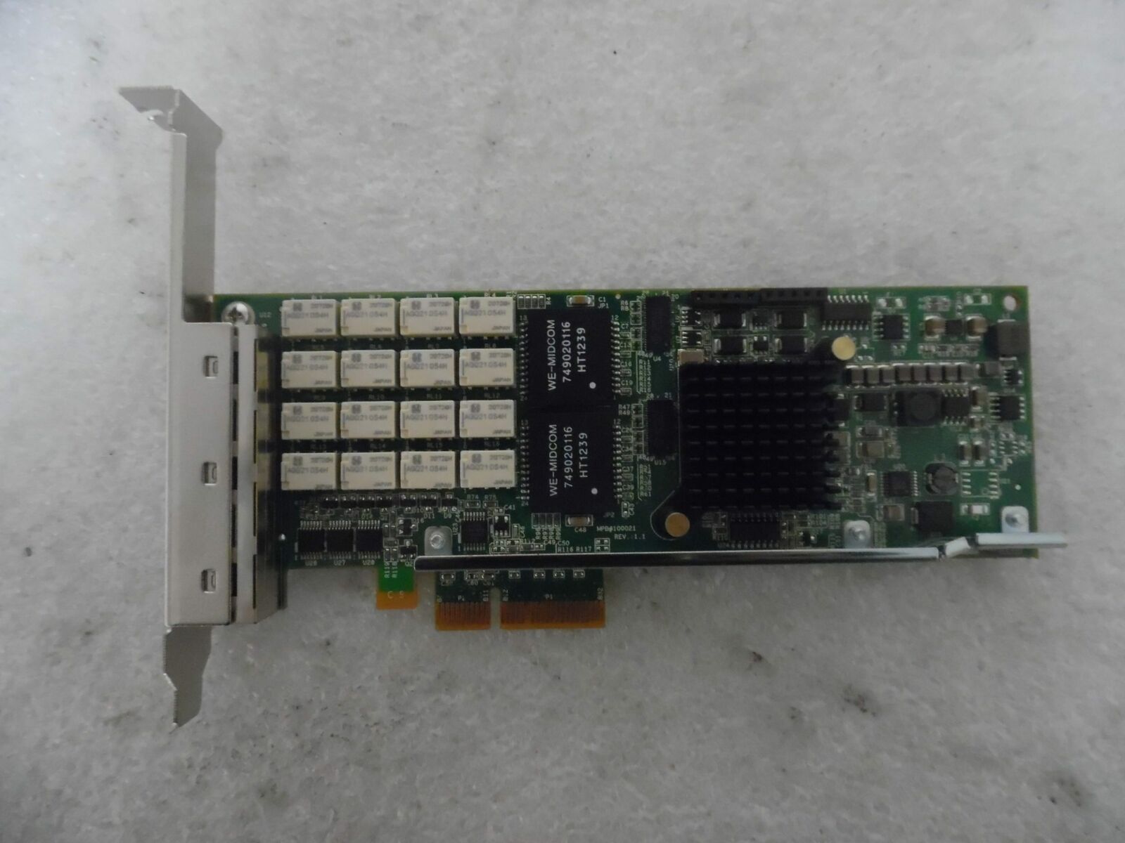 Silicom PE2G4BPI80L-SD-R Quad Port Gigabit Ethernet Adapter Full Height