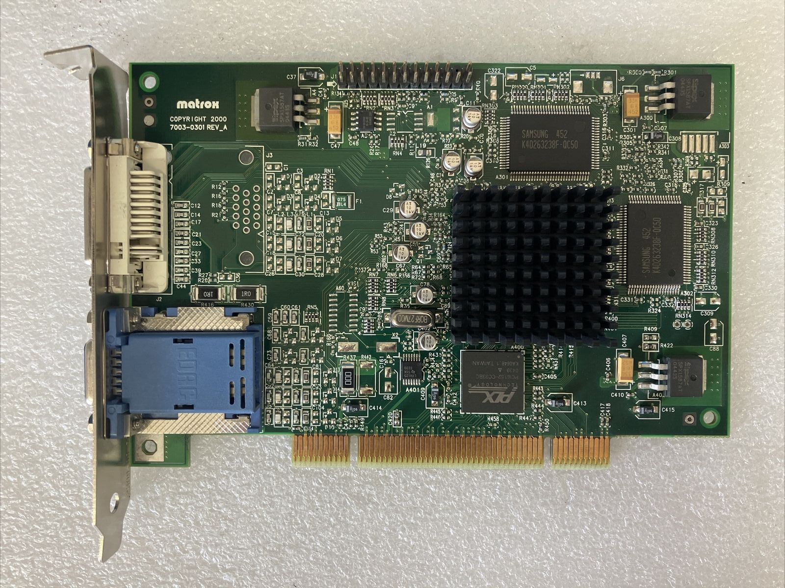 Vintage Matrox IBM FRU: 00P5758 PCI Graphics Accelerator P/N 80P4527 H13284 ~
