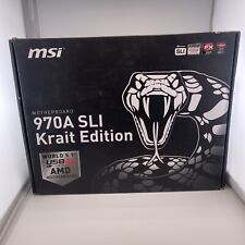 MSI 970A SLI Krait Edition ATX motherboard, AMD socket AM3+ & I/O shield picture