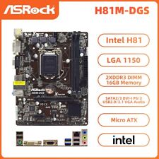 ASRock H81M-DGS Motherboard M-ATX Intel H81 LGA1150 DDR3 SATA2/3 DVI-I VGA PS/2 picture