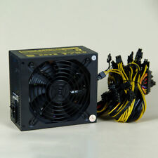 1800W Modular Mining Power Supply PSU for 8 GPU Rig Miner US picture