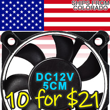 12V DC 5010 Cooling Fan 5cm for DIY, Arduio, 3D Printer, Computer parts, Pi, TTL picture